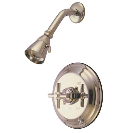 Kingston Brass Shower Faucet, 2, Wall Mount, Brushed Nickel KB2638EXSO